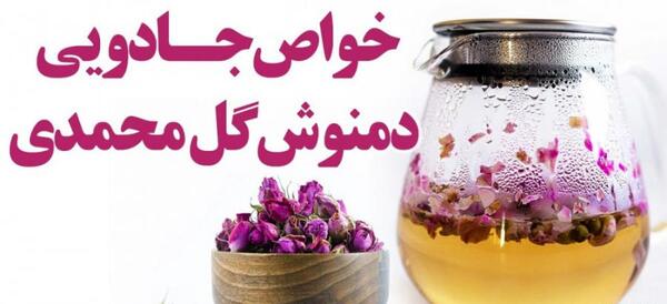 عکس چای با گل محمدی