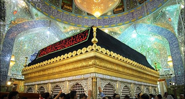 عکس حرم حضرت علی در شب