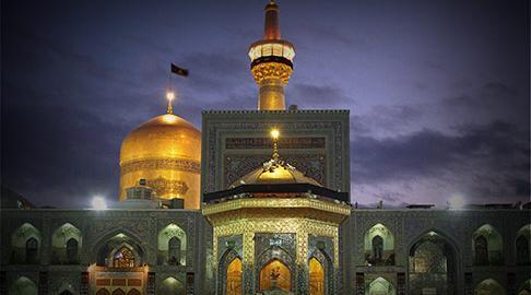 عکس حرم حضرت علی در شب