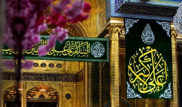 عکس حرم حضرت علی در شب