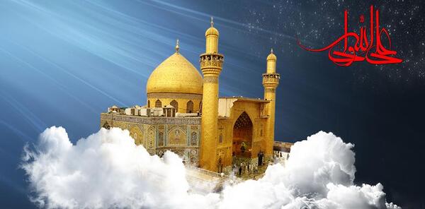 عکس حرم حضرت علی در شب