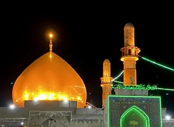 عکس جای دو انگشت در ضریح حضرت علی علیه السلام
