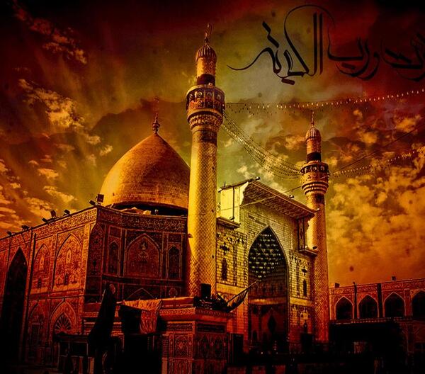 عکس جای دو انگشت در ضریح حضرت علی علیه السلام