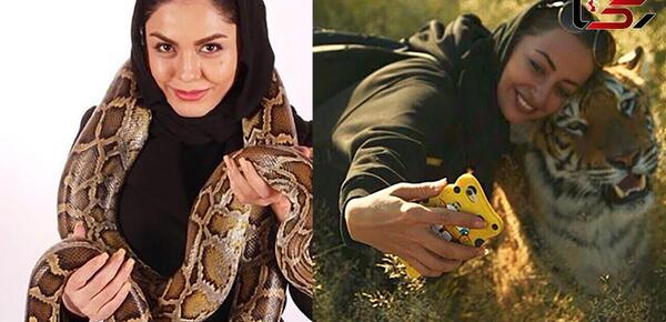 عکس های نفیسه روشن با حیوانات
