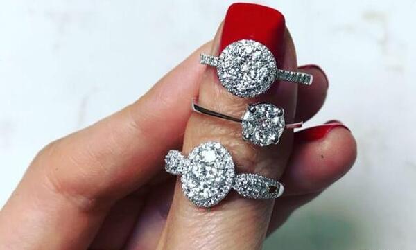عکس حلقه های نگین دار ازدواج