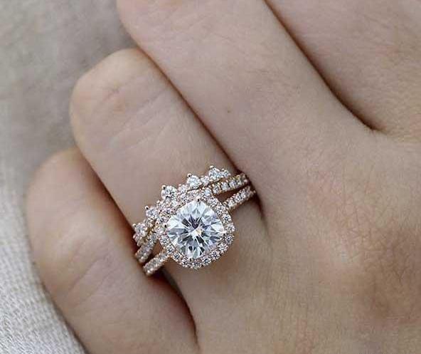 عکس حلقه های نگین دار ازدواج