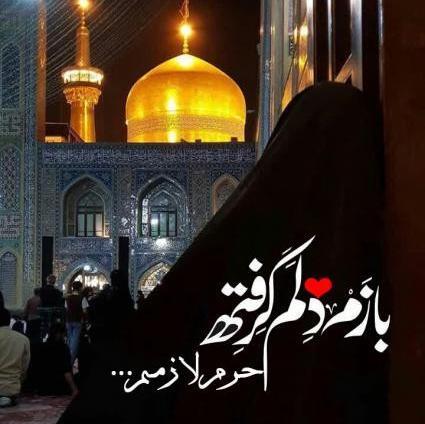 عکس حرم امام رضا با نوشته دلم هواتو کرده