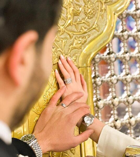 عکس حلقه با حرم امام رضا