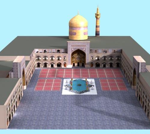 عکس سه بعدی از حرم امام رضا