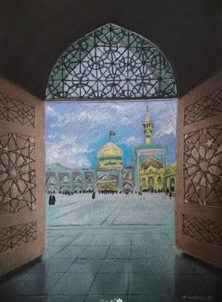 عکس سنگ فیروزه حرم امام رضا