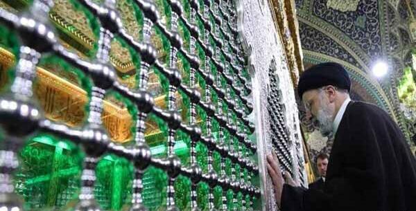 عکس قبر شهید رئیسی در حرم امام رضا