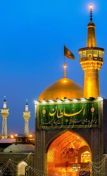 عکس نقاشی گنبد حرم امام رضا