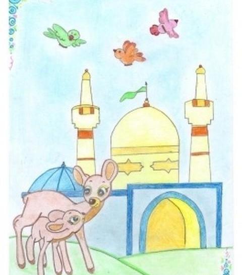 دانلود عکس نقاشی حرم امام رضا