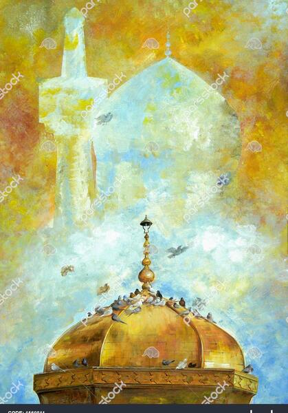 دانلود عکس نقاشی حرم امام رضا