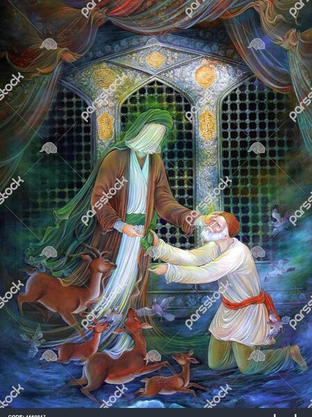 دانلود عکس نقاشی حرم امام رضا