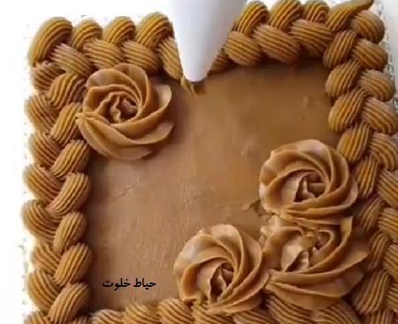 عکس تزیین حلوا با ماسوره