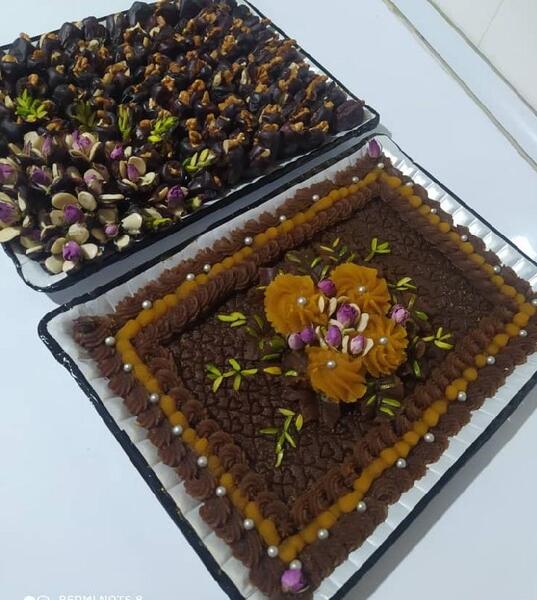 عکس تزیین خرما و حلوا برای مراسم ختم