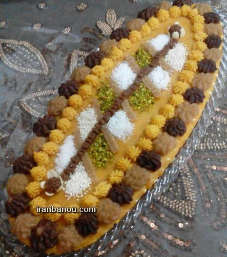 عکس تزیین حلوا و خرما