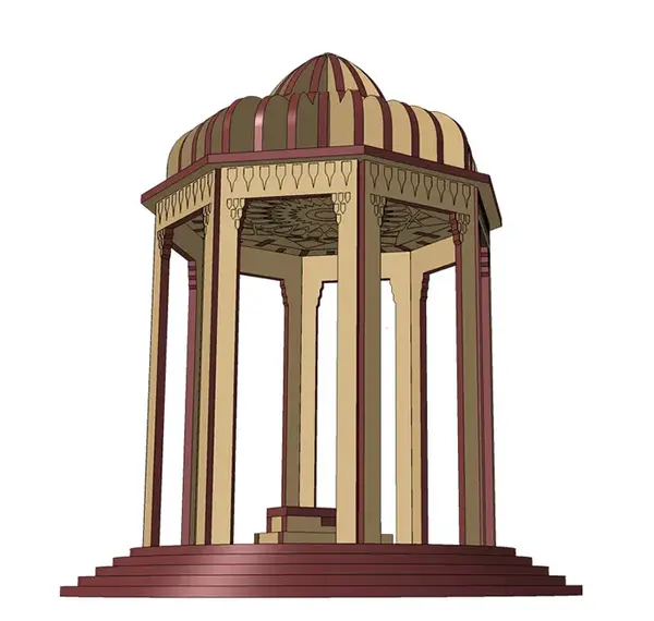 عکس کارتونی آرامگاه حافظ