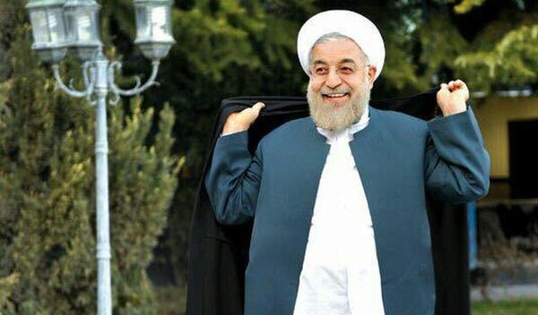 عکس خنده دار از حسن روحانی