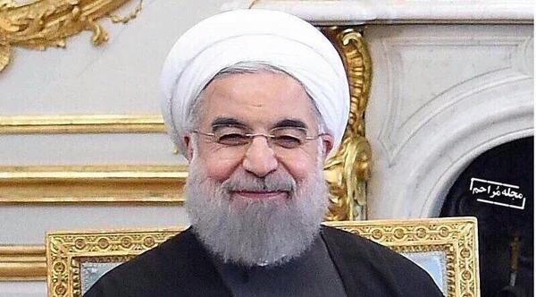 عکس خنده دار از حسن روحانی