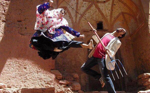 عکس خنده دار دعوای زن و شوهر