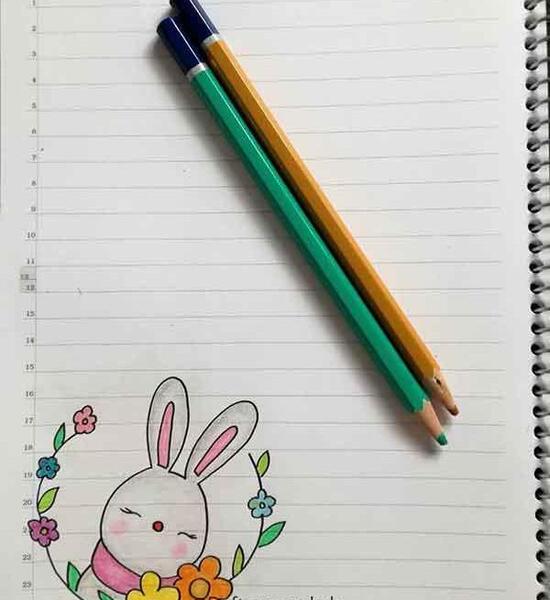 عکس نقاشی خرگوش ایستاده