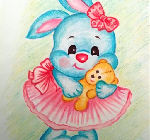 عکس خرگوش رنگی نقاشی