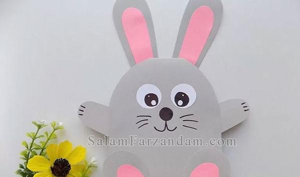 عکس خرگوش با کاغذ رنگی