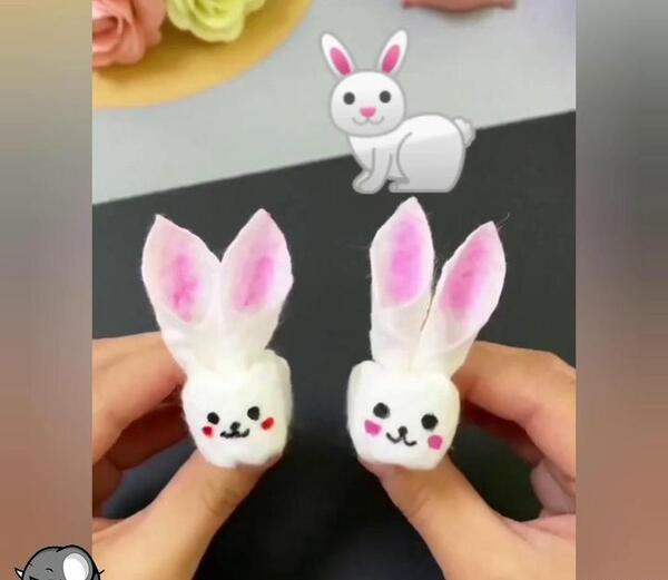 عکس خرگوش با کاغذ رنگی