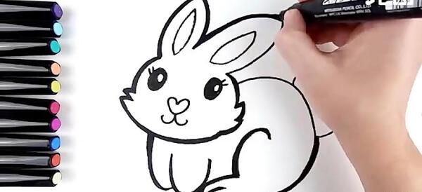 عکس خرگوش برای رنگ آمیزی