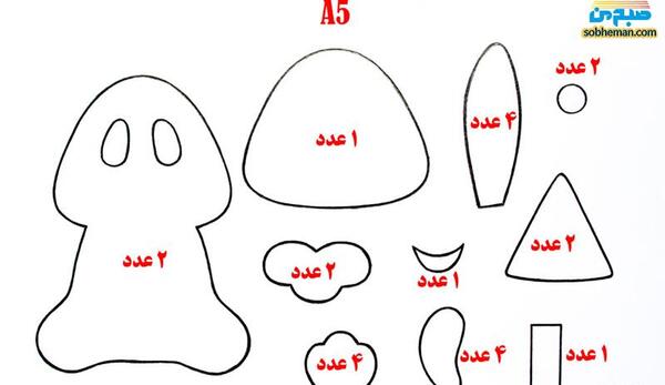 عکس خرگوش نمدی با الگو
