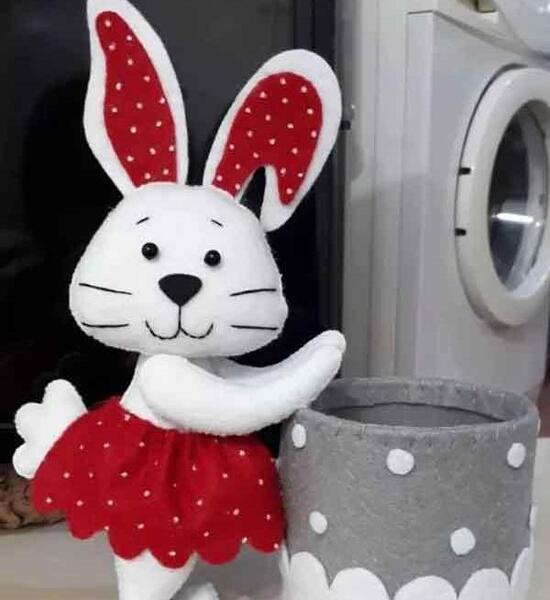عکس خرگوش نمدی با الگو