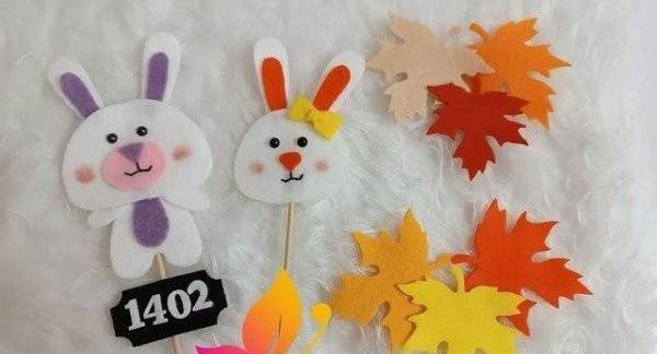 عکس خرگوش نمدی با الگو