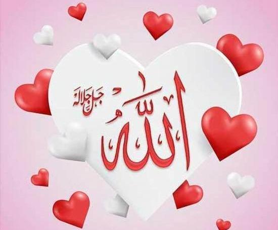 عکس اسم خدا روی گل