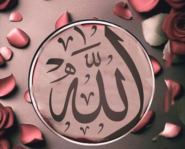 عکس نام خدا روی گل