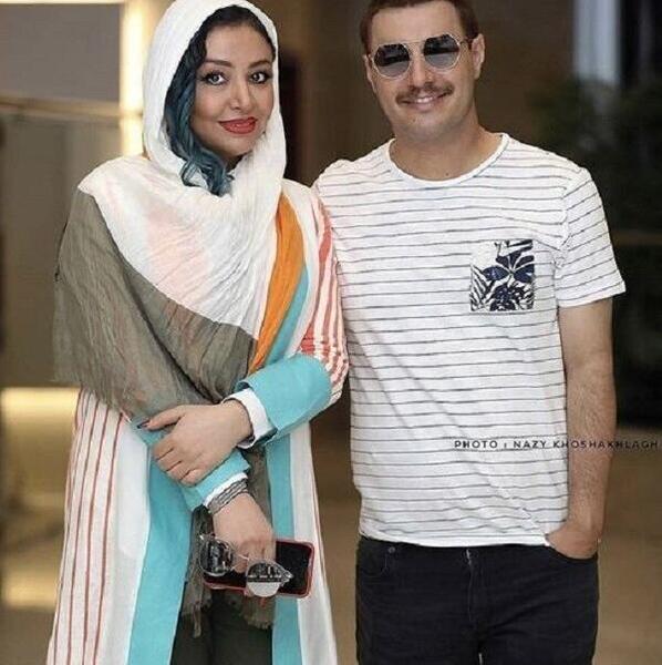 عکس خانوادگی جواد عزتی و همسرش