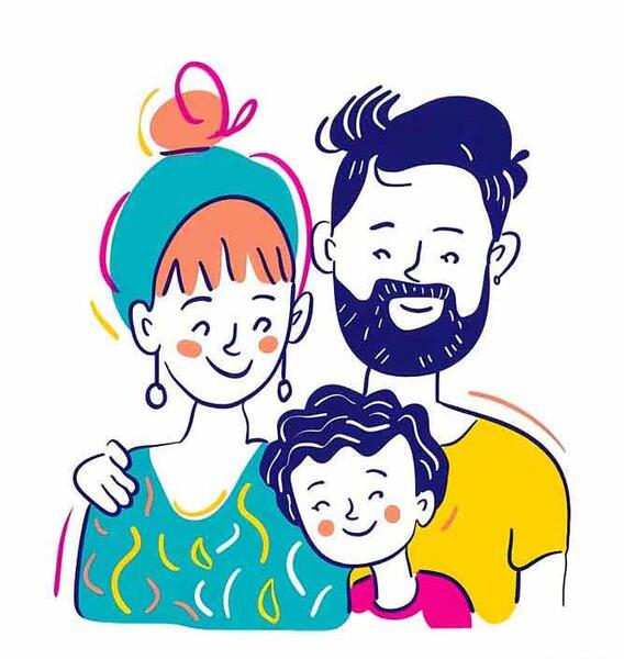 عکس خانواده 4 نفره فانتزی