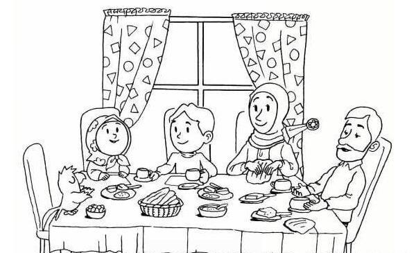 عکس خانواده چهار نفره نقاشی