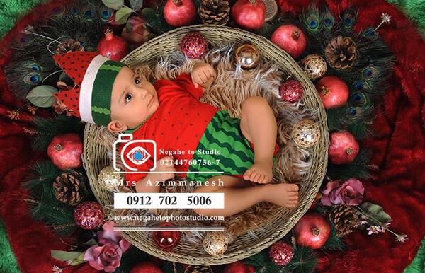 ایده عکس نوزاد در شب یلدا