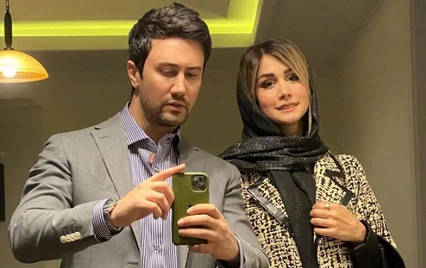 عکس خانوادگی شاهرخ استخری و همسرش