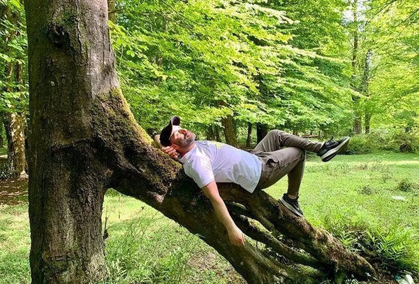 عکس خانوادگی محسن تنابنده و همسرش