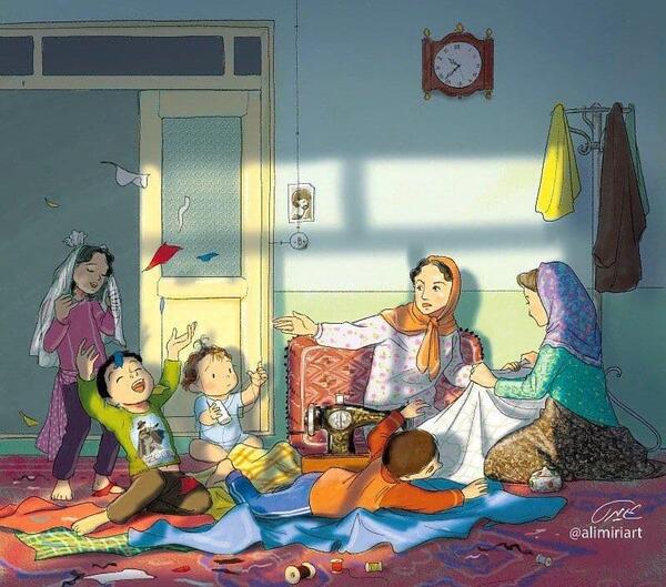 عکس های نقاشی خانوادگی