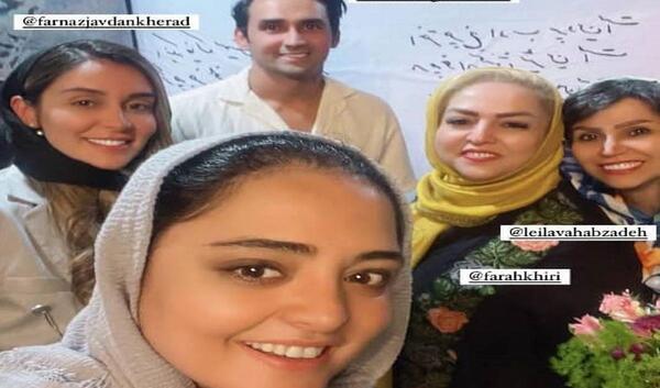 عکس خانوادگی نرگس محمدی و همسرش