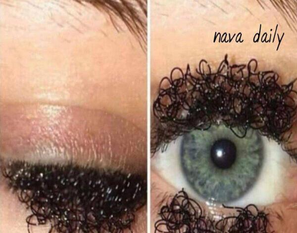 عکس مژه مصنوعی خنده دار