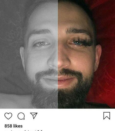 عکس مژه مصنوعی خنده دار