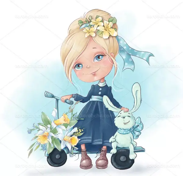 عکس دختر زیبا بچه کارتونی
