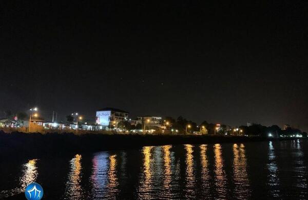 عکس دریا در شب شمال
