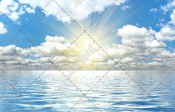 عکس دریا آسمان آبی