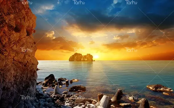 عکس با کیفیت غروب دریا